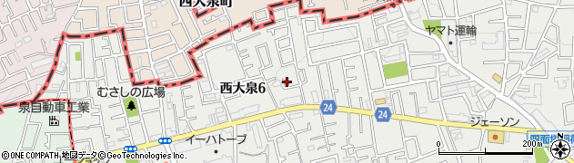 東京都練馬区西大泉6丁目周辺の地図