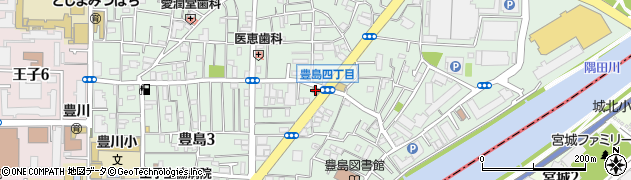 北豊島三郵便局周辺の地図