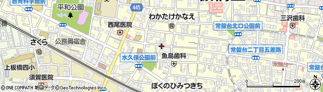 東京都板橋区常盤台3丁目周辺の地図