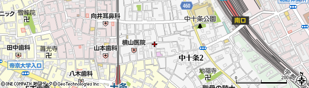 東京都北区中十条2丁目18-11周辺の地図