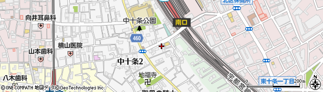 東京都北区中十条2丁目9周辺の地図