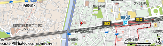 綾瀬駅前郵便局周辺の地図