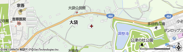 千葉県成田市大袋周辺の地図