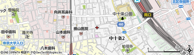 東京都北区中十条2丁目16-4周辺の地図