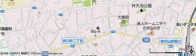 東京都東村山市野口町周辺の地図