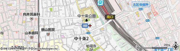 東京都北区中十条2丁目12周辺の地図