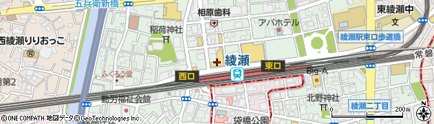 松屋 綾瀬店周辺の地図
