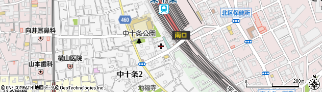 東京都北区中十条2丁目11周辺の地図