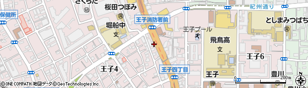 東京都北区王子4丁目23周辺の地図