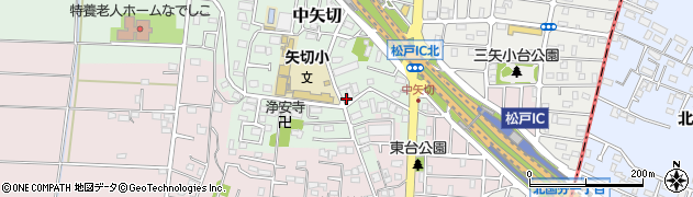 千葉県松戸市中矢切600周辺の地図