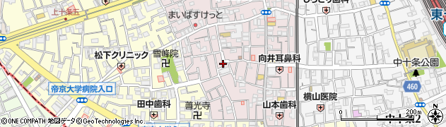 東京都北区十条仲原1丁目14周辺の地図