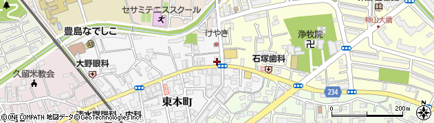 ソーイング・スタジオ東久留米店周辺の地図