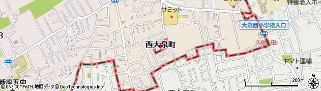 東京都練馬区西大泉町周辺の地図