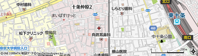 東京都北区十条仲原1丁目26周辺の地図