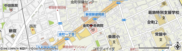 葛飾新宿郵便局貯金サービス周辺の地図