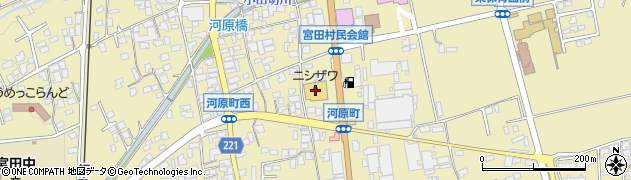 矢野クリーニングニシザワショッパーズ宮田店周辺の地図