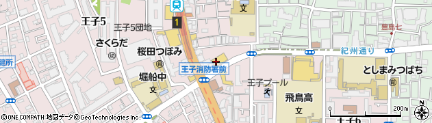 ユニクロ王子神谷店周辺の地図