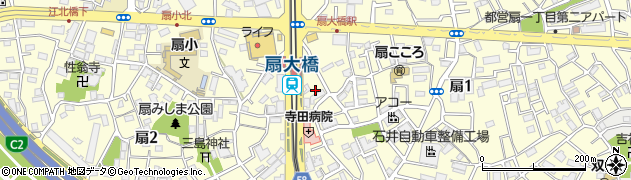 東京都足立区扇周辺の地図