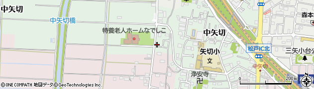 千葉県松戸市中矢切376-2周辺の地図
