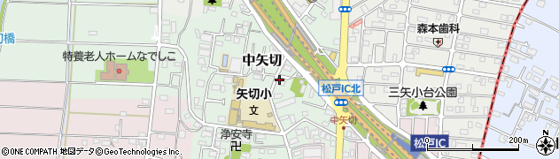 千葉県松戸市中矢切605周辺の地図