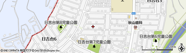 千葉県富里市日吉台周辺の地図