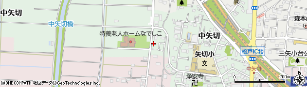 千葉県松戸市中矢切376-4周辺の地図
