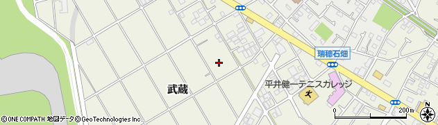 東京都瑞穂町（西多摩郡）武蔵周辺の地図
