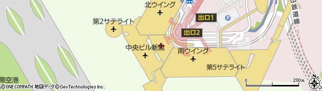 マクドナルド成田空港第１ターミナル店周辺の地図