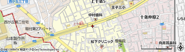 東京都北区上十条周辺の地図