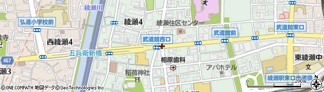 武道館西口周辺の地図