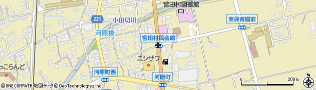宮田村民会館周辺の地図