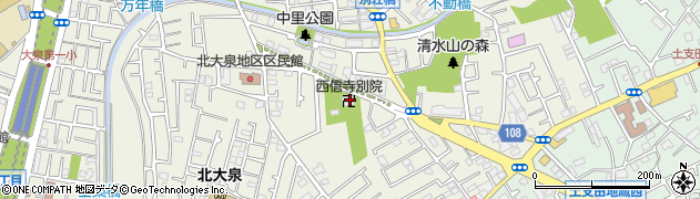 西信寺周辺の地図