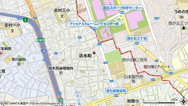 〒174-0053 東京都板橋区清水町の地図