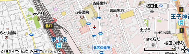 東京都北区東十条3丁目3周辺の地図