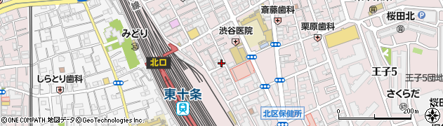 東京都北区東十条3丁目16-17周辺の地図