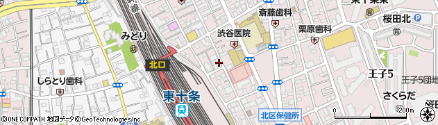 東京都北区東十条3丁目16-16周辺の地図