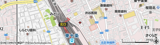 東京都北区東十条3丁目16-3周辺の地図