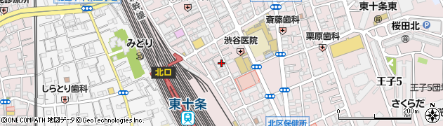 東京都北区東十条3丁目16-14周辺の地図