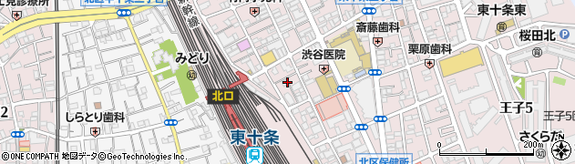 東京都北区東十条3丁目16周辺の地図