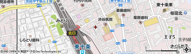 東京都北区東十条3丁目16-13周辺の地図