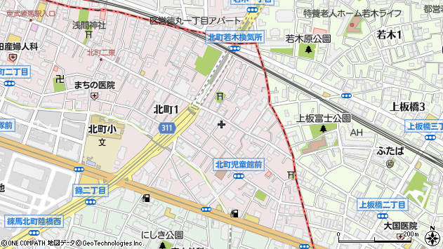 〒179-0081 東京都練馬区北町の地図