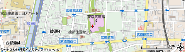 東京都足立区綾瀬周辺の地図