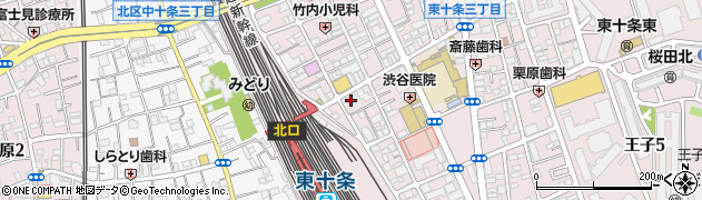 東京都北区東十条3丁目16-8周辺の地図
