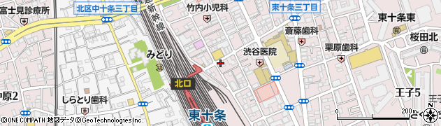 東京都北区東十条3丁目16-7周辺の地図
