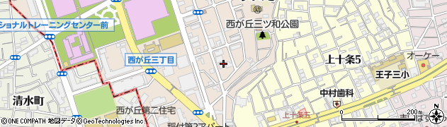 東京都北区西が丘2丁目12周辺の地図