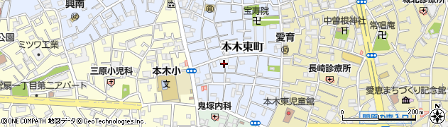 東京都足立区本木東町7周辺の地図