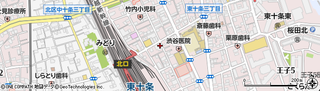 東京都北区東十条3丁目16-11周辺の地図
