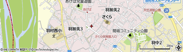 東京都羽村市羽加美周辺の地図