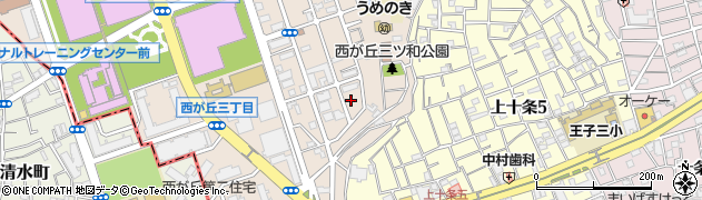 東京都北区西が丘2丁目13周辺の地図