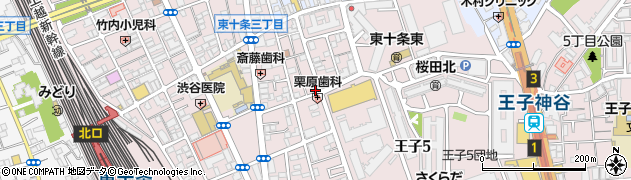 東京都北区東十条3丁目周辺の地図